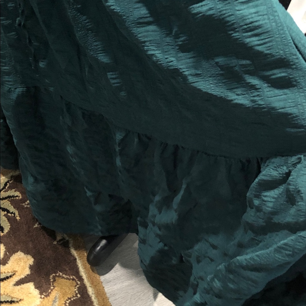 BloomChic Dark Teal Tiered Midi Dress - Picture 5 of 9